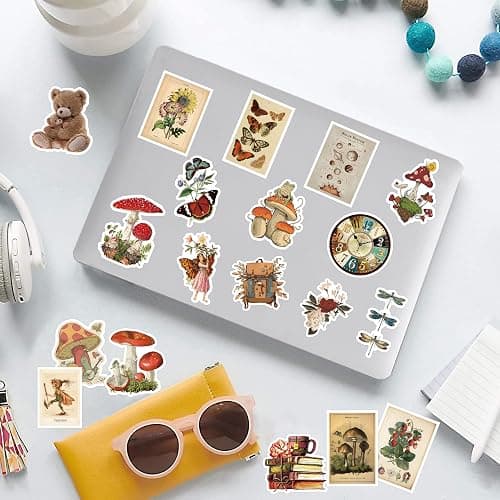 300 PCS Vintage Stickers, Aesthetic Waterproof Vinyl Stickers for Scrapbook Journaling Planners and Journals, Cottagecore Retro Sticker Pack for Water Bottles Laptop, Scrapbooking Supplies for Adults thumbnail 2