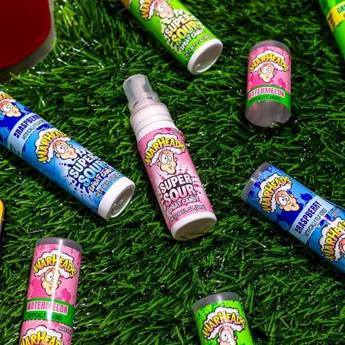 WARHEADS - Super Sour Candy Spray - Blue Raspberry, Green Apple and Watermelon Flavors - 0.68 oz. Bottles - 3 Pack thumbnail 4