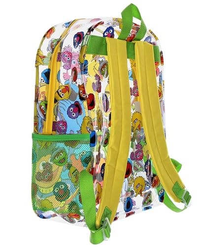 INTIMO Sesame Street Elmo Big Bird Cookie Monster Clear Travel Backpack For Daily Use thumbnail 4