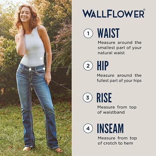 WallFlower Women's Luscious Curvy Bootcut Mid-Rise Insta Stretch Juniors Jeans (Standard and Plus) - 5 Jenna thumbnail 6