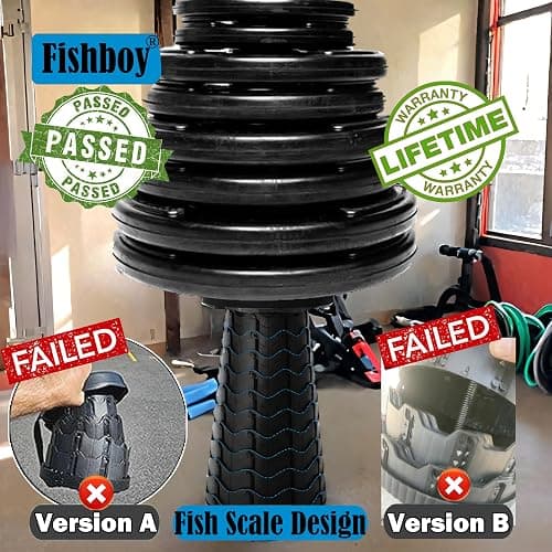 Fishboy Collapsible Stool for Adults, Portable Folding Camping Seat, 400lbs | Lightweight but sturdy, retractable telescoping design with adjustable heights for fishing, hiking, travel, festivals, BBQ thumbnail 6