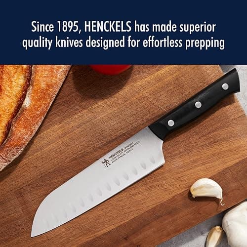 Henckels Dynamic 5-Pc Knife Set with Chef, Bread, Utility, Paring, Santoku | The Perfect Kitchen Knife Set for Effortless Cutting, German Engineered, Informed by 100+ Years of Mastery. Dishwasher safe thumbnail 9