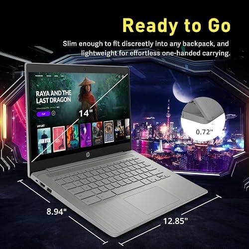 HP Chromebook 14" HD Laptop for Business & Students, Intel Celeron N4120, 4GB LPDDR4, 576GB Storage(64GB eMMC+512GB Docking Station), UHD Graphics, Webcam, Long Battery Life, Chrome OS, Modern Gray thumbnail 8