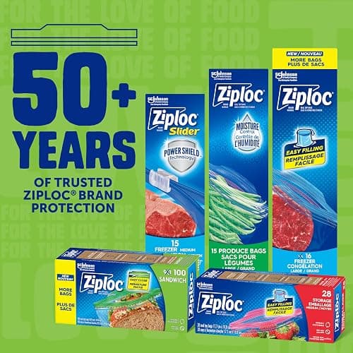 Ziploc Sandwich Bags for On-the-Go Freshness, Grip 'n Seal Technology for Easier Grip, Open and Close, 180 Count thumbnail 9