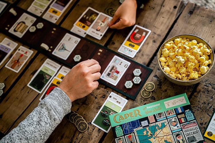 Caper Europe | Strategic Two-Player Board Game for Ages 10+ | Fast-Paced Card Drafting Heist Across Europe | Travel-Friendly Box with Stunning Art | Perfect for Couples and Family Game Night thumbnail 7