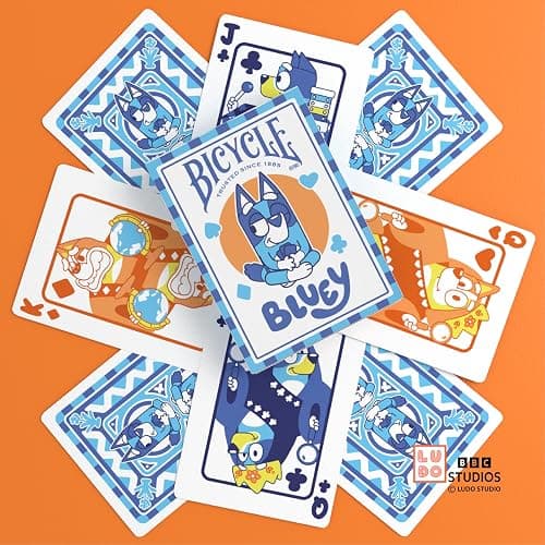 Bicycle Bluey Playing Cards Deck, Cute and Collectible Bluey Toys Deck of Card Game for Family Game Night Featuring Bingo, Chilli, and Bandit thumbnail 7