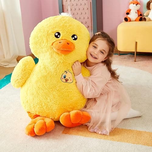 IKASA Large Duck Stuffed Animals Giant Soft Plush Toy,Cute Huge Jumbo Kawaii Fluffy Plushy Big Size Fat Oversized Plushie,Gifts for Kids thumbnail 5