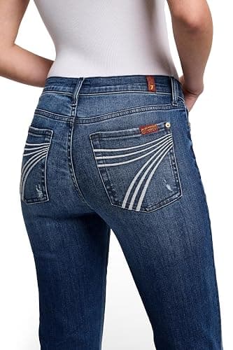7 For All Mankind Womens Women's Tailorless Dojo Regular Fit Flared Jeans thumbnail 5