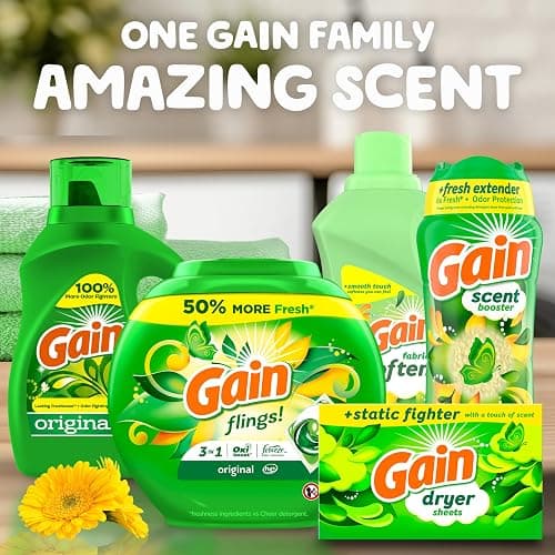 Gain In-Wash Laundry Scent Booster Beads Long-Lasting Fresh Scent Beads All Day Freshness and Odor Protection, Original Scent, 24 oz (Packaging May Vary) thumbnail 7