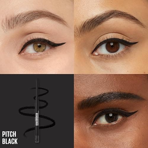 Maybelline Tattoo Studio Automatic Gel Pencil Waterproof Eyeliner, Blendable, Smudge Resistant, Matte Eyeliner For Up To 36HR Wear, Pitch Black (Smokey Black), Packaging May Vary thumbnail 3