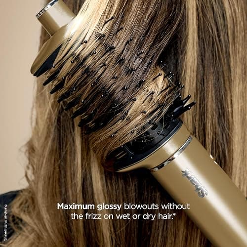 Shark Glam Ceramic & Powerful Air Styling & Drying System, with Silki Straightener & Shark Glossi Air Glosser, for Drying, Curling, Straightening & Glossing, Gold, HD6051S (Straight & Wavy Hair) thumbnail 7