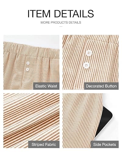 BTFBM Striped Boxer Shorts for Women 2025 Summer Y2k Vacation Beach Bottoms Lounge Sleep Pj Pajama Shorts Spring Clothes thumbnail 6
