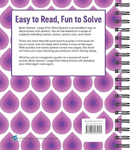 Brain Games - Large Print Word Search (Swirls) thumbnail 2