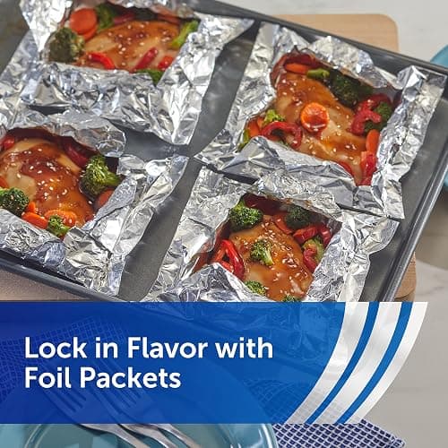 Reynolds Wrap Everyday Strength Aluminum Foil Roll, Freezer and Grill Safe, Great for Foil Packets and Home Cooking, 12 Inches Wide, 200 Total Sq. Ft. thumbnail 6
