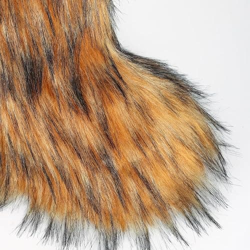 Valpeak Snow Boots for Women 2024 Furry Boots Winter Knee High Flat Heel Fluffy Faux Fur Boots thumbnail 6
