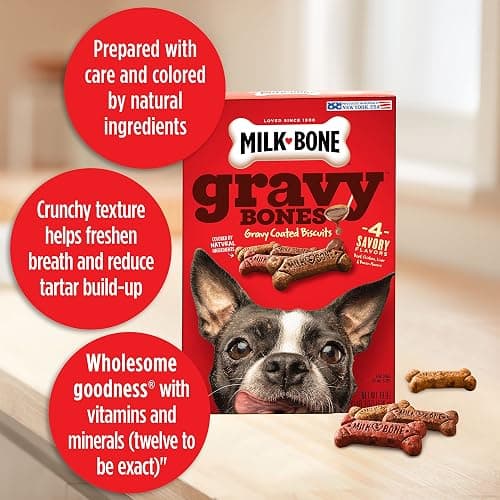 Milk-Bone Gravy Bones Dog Treats with 4 Savory Meat Flavors Coated in Gravy, 7 Pound thumbnail 5