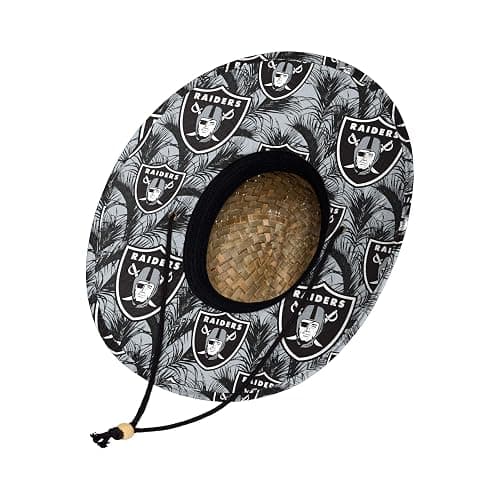 NFL Team Logo Floral Lifeguard Beach Straw Sun Hat thumbnail 3