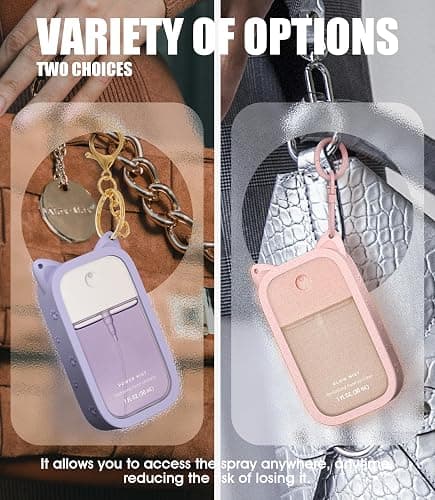 Sonnorel Silicone Case Compatible with Touchland Hand Sanitizer Spray (Fit for 1 FL OZ/30 mL Ver), Portable keychain thumbnail 3