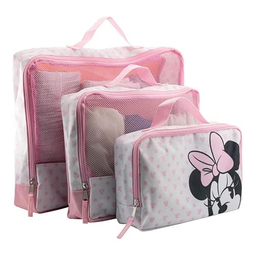 Fast Forward Minnie Mouse 3-Piece Packing Cube Set | Minnie Mouse Travel Accessories | Travel Bags Luggage Organizer for Kids, Unisex | Minnie Kid Travel Size Travel Cubes for Packing - Image 1