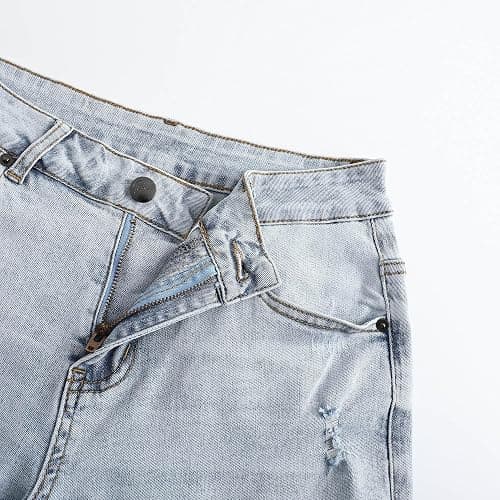 THUNDER STAR Womens Stretchy Mid Rise Flare Jeans Distressed Denim Bell Bottom Pants thumbnail 4