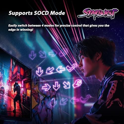 Brook Fighter Starburst All-Button Arcade Controller for PS5, PS4, Xbox Series X|S, NS & NS2, PC – Hot-Swappable Switches, RGB Lighting, Adjustable Angles, Tournament-Grade Performance thumbnail 7