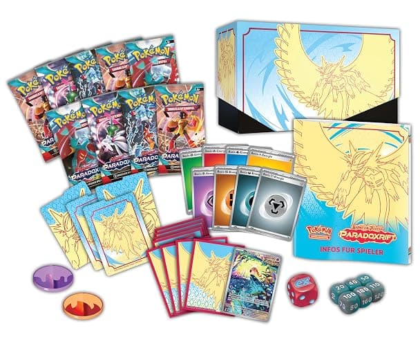 Pokémon - Trading Card Game: Top Trainer Box Crimson & Purple - Paradox: Crescent of Thunder (9 Booster Packs, 1 Holographic Full Screen Promo Card & Premium Accessories) - Crescent of Thunder thumbnail 6