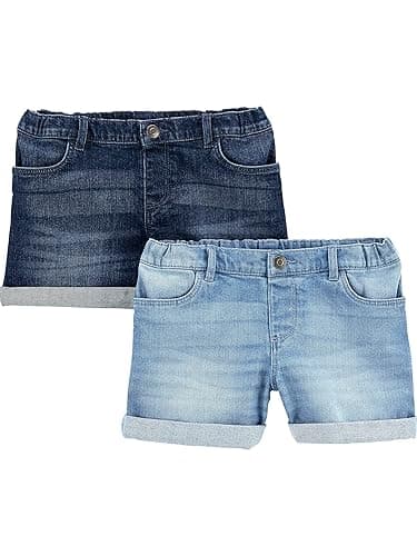 Simple Joys by Carter's Girls' Denim Shorts, Pack of 2