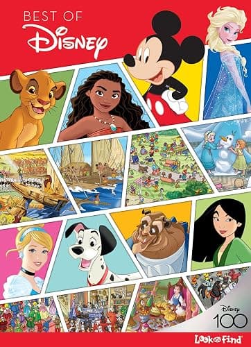 Best of Disney Look and Find Activity Book – Celebrating 100 Years of Wonder - Includes Mickey mouse, Frozen, Princesses, Moana, and More! - PI Kids - Image 1