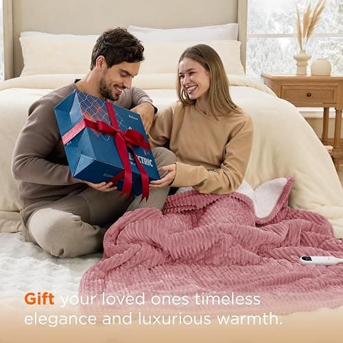 Bedsure GentleSoft Electric Blanket Twin - Soft Ribbed Flannel Heated Blanket, Heating with 10 Time Settings, 6 Heat Settings, and 8 hrs Timer Auto Shut Off (62x84 inches, Bridal Rose) thumbnail 8