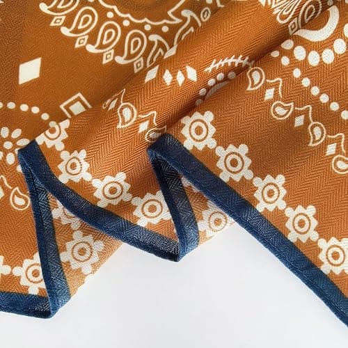 K-Elewon Women Medium Square Scarf Head Scarf Neck Scarf Hair Scarf Head Sleeping Wraps Bandana Scarfs for Women thumbnail 9