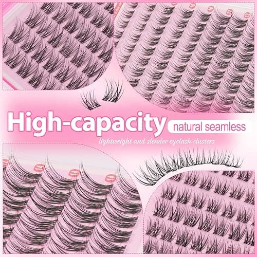 Natural Lash Clusters Kit Short Wispy Eyelash Clusters 8-14MM Clear Band Cluster Lashes Extensions Kit 120Pcs CC-Curly Daily Exquisite Eyelashes Clusters with Bond and Seal and Tweezers thumbnail 6