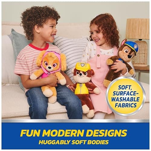 GUND PAW Patrol Official Rubble Take Along Buddy Plush Toy, Premium Stuffed Animal for Ages 1 & Up, Yellow/Brown, 13” thumbnail 8