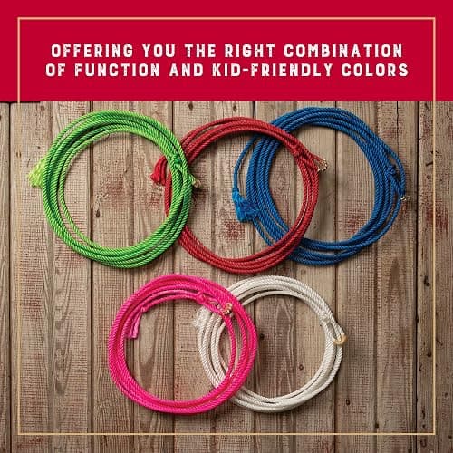 Weaver Equine Waxed Nylon Kids Lasso Rope, Lightweight Cowboy Rope Lasso for Practice, Colorful Loop Roping Ropes for Kids 5/16" x 20' thumbnail 5