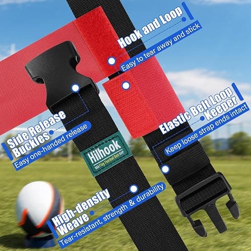 Hilhook Flag Football Belts, 14 Player Flag Football Set with 42 Flags for Kids Youth and Adults Training Equipment thumbnail 3