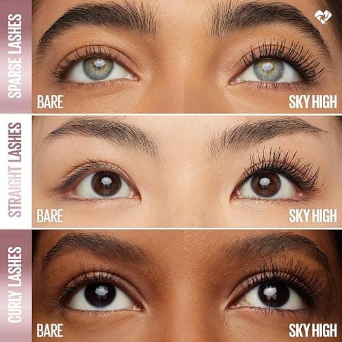 Maybelline Lash Sensational Sky High Waterproof Mascara Makeup, Volumizing, Lengthening, Defining, Curling, Multiplying, Buildable Formula, Very Black, 1 Count thumbnail 5
