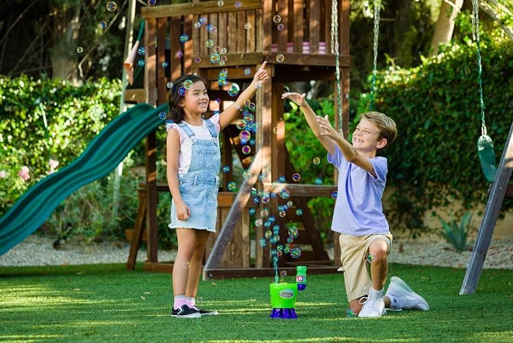 Gazillion Tornado Bubble Machine - Kids Bubble Blower - Blows 4500 Bubbles per Minute - Ideal for Outdoor Fun & Parties - Includes 4 oz. Gazillion Bubble Non-Toxic Solution - Green thumbnail 5