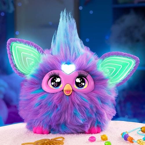 Furby Purple, 15 Fashion Accessories, Interactive Plush Toys for 6 Year Old Girls & Boys & Up, Voice Activated Animatronic thumbnail 6