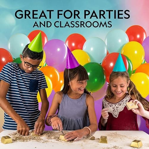 National Geographic Fool’s Gold Dig Kit – 12 Gold Bar Dig Bricks with 2-3 Pyrite Specimens Inside, Party Activity with 12 Excavation Tool Sets, Great Stem Toy for Boys & Girls or Party Favors thumbnail 4