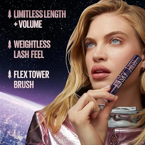 Maybelline Lash Sensational Sky High Washable Mascara Makeup, Volumizing, Lengthening, Defining, Curling, Multiplying, Buildable Formula, Blackest Black, 1 Count - BLACKEST BLACK - 0.24 Fl Oz (Pack of 1) thumbnail 3