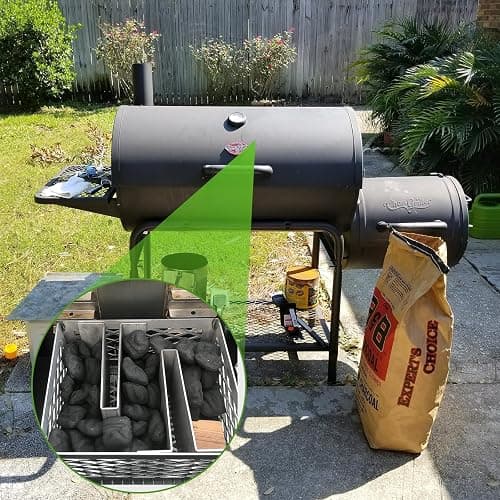 Otoolling 4 Pack Method Bars for Charcoal Firebox Basket, Stainless Steel Maze Bars Compatible with Oklahoma Smoker Most Charcoal Ash Basket, 7 x 5 x 6 Inches thumbnail 5
