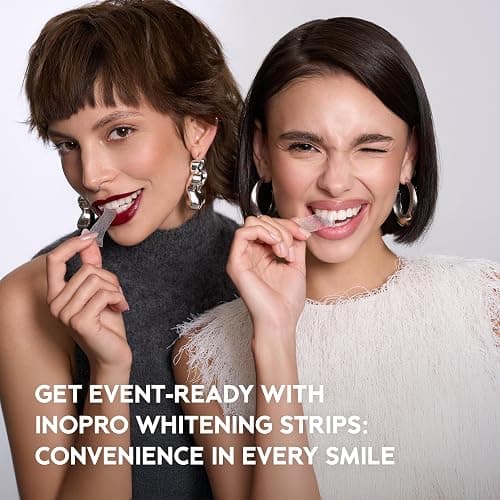 InoPro Natural Teeth Whitening Strips Kit 14 Treatments - Sensitive Teeth Whitener, Peroxide Free, Enamel Safe White Strips - Instant Teeth Whitening Without The Harm (28 Strips) thumbnail 5