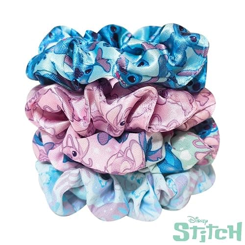 LUV HER Disney Stitch Scrunchies for Girls - 4 Large Printed Scrunchies with Your Favorite Characters - Hair Accessories for Girls 3+ thumbnail 5