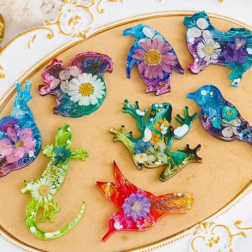 Pulcher Resin Molds, 16 Marine Terrestrial Amphibious Animals Keychain Making Silicone Mold for Epoxy Resin Casting Craft DIY Pendants Ornaments Decoration Gift thumbnail 5