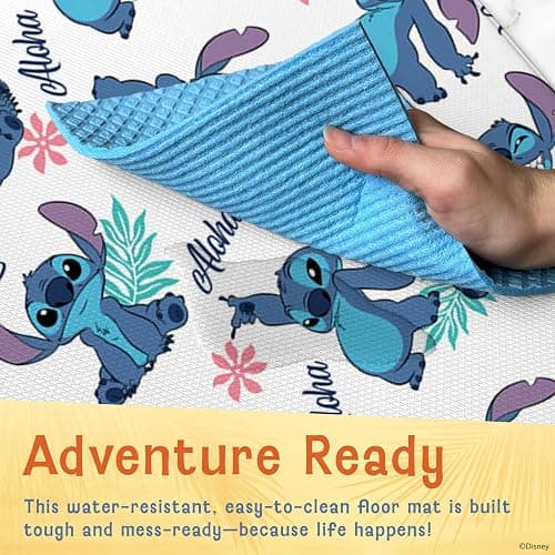 Disney Anti-Fatigue Kitchen Mats for Floor – Cushioned Kitchen Floor Mats with Non-Slip Backing – Water Resistant, Easy-to-Clean PVC Foam Mat – Mickey, Minnie, Stitch & Winnie The Pooh Designs thumbnail 5
