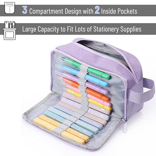 Mr. Pen Large Capacity Pencil Pouches and Bags - Mint Green School thumbnail 3