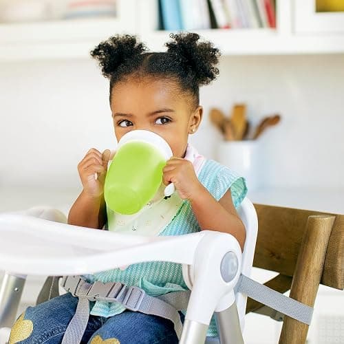 Munchkin Sippy Cup for 6 Month Old and Up, Spill Proof Miracle 360 Toddler Cups with Transition Handles, 7 Ounce, 2 Pack, Blue/Green thumbnail 2