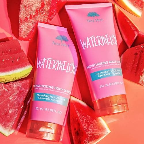 Tree Hut Watermelon Moisturizing Body Lotion, 8.5 Fl Oz | Ceramide and Squalene Formula Helps Protect Skin, Long-lasting Hydration Leaves Skin Feeling Soft & Moisturized, Vegan thumbnail 4