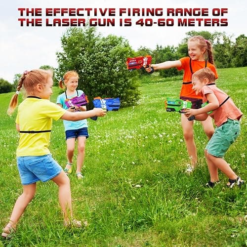 Laser Tag Guns Set of 4 Laser Tag Guns with Digital LED Score Display Vests,Gifts for Teens and Adults Boys & Girls,Adults and Family Fun,Gift for Kids Ages 8 9 10 11 12+Year Old Boy thumbnail 2