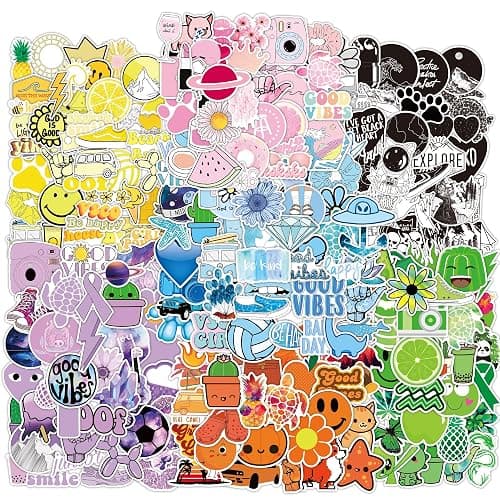 350 Pcs Cute Aesthetic Stickers for Adults Children Teens, Preppy Waterproof Vinyl Stickers for Laptop Luggage Suitcase Journal Skateboard Bike Skate Book Guitar Scrapbook Phone Cool for Girls Boys - Image 1