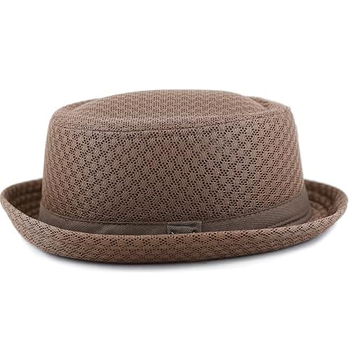 The Hat Depot Unisex Light Weight Classic Soft Cool Mesh Pork Pie hat thumbnail 4